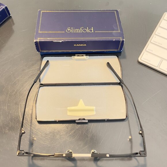 NEW SlimFold Kanda of Japan Folding Eyeglasses w/ Case in BLACK - Picture 6 of 10